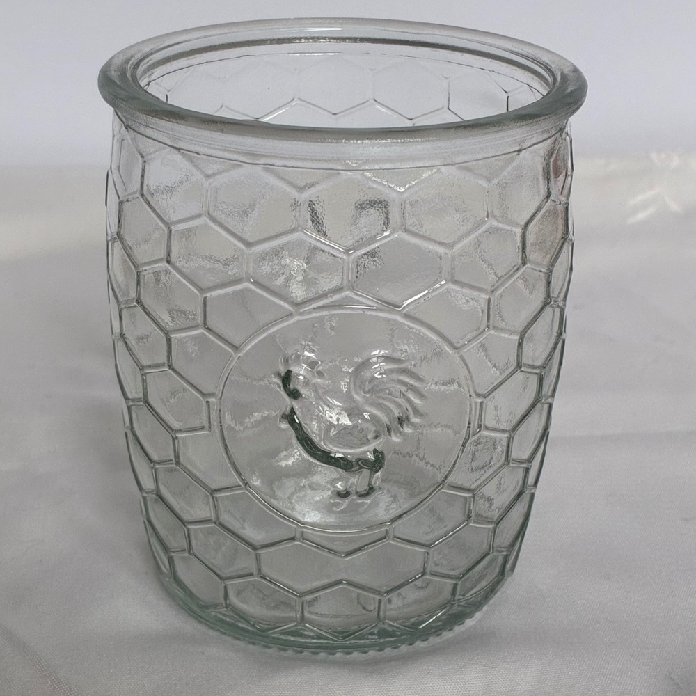 Rooster Honeycomb Vase Cup Farmhouse Rustic Country Cottage French Country